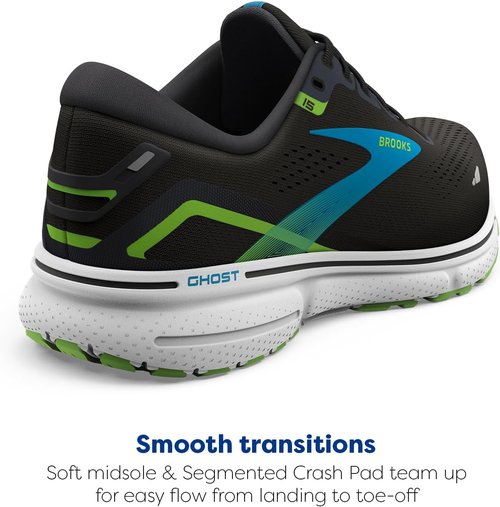 Brooks Men's Ghost 15 Running Shoe - Lightweight Comfort for All-Day Performance | Medium Size