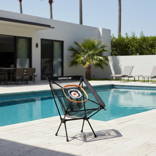 SENSECLUB Chipping Net, Indoor Chipping Net and Mat, Golf Practice Target with Tee and Balls, Outdoor Backyard Golf Game Gifts for Golfer