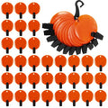 Konohan 48 Pcs 24 or 48 Pcs Trail Markers with Clips Round Reflective Tacks for Hunting Reflective Tree Tacks Trail Marking Ribbon with Clips Orange High Visibility Tree Markers for Outdoor Hiking