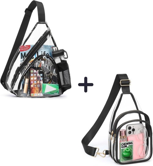 HULISEN Clear Sling Bag - Perfect for Stadium Events | Lightweight & Stylish Design