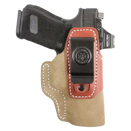 Desantis Transit Gun Holster, Versatile IWB Holster, Made of Kydex and Premium Leather, Fits Glock 26; 27; Walther PPS; PPS M2; PK380; Taurus PT111; PT140 G2 MIL Guns, Unisex, Ambidextrous