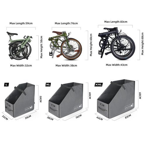 Rhinowalk Folding Bicycle Organizer, Foldable Car Trunk Organizer for Bicycle Transportation, Bicycle Travel Bag, Box for Brompton Folding