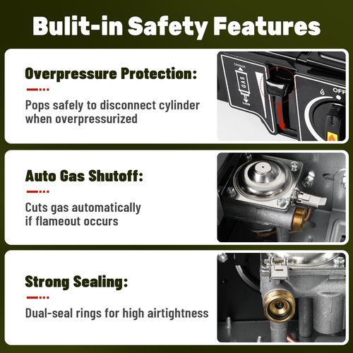 7800 BTU Dual Fuel Camp Stove, Butane or Propane Portable Stove for Camping, Lightweight Portable Camping Stove, Propane Adapter Hose and Carrying Case Included
