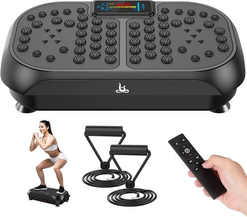 CrazyFeb Vibration Plate - Whole Body Exercise Machine for Lymphatic Drainage & Weight Loss | High-Intensity Fitness Equipment
