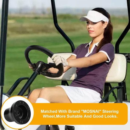 Club Car Steering Wheel Adapter Hub for Club Car Precedent/Tempo/Onward Golf Carts with 5-6 Holes Golf Cart Steering Wheel