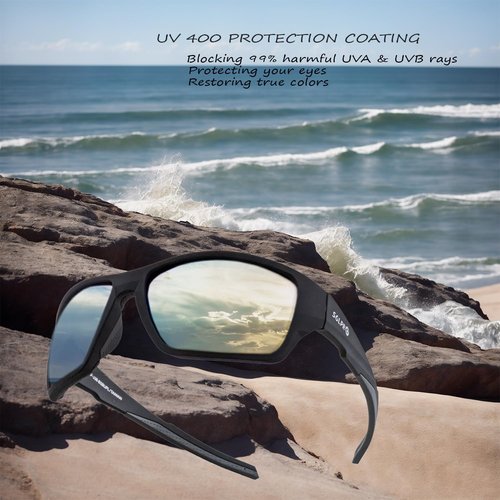 SOL PRO Polarized Riding Sunglasses Foam Padded Wraparound Fit Men Women Motorcycle Driving Running Cycling Fishing