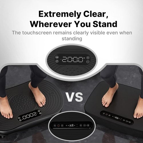 MERACH Vibration Plate Exercise Machine - Full Body Vibrating Platform for Weight Loss & Muscle Activation | LED Touch Screen, Bluetooth