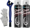 Skiennix Chain Cleaner Spray - Professional 11oz Bike & Motorcycle Cleaning Kit with Brushes & Gloves