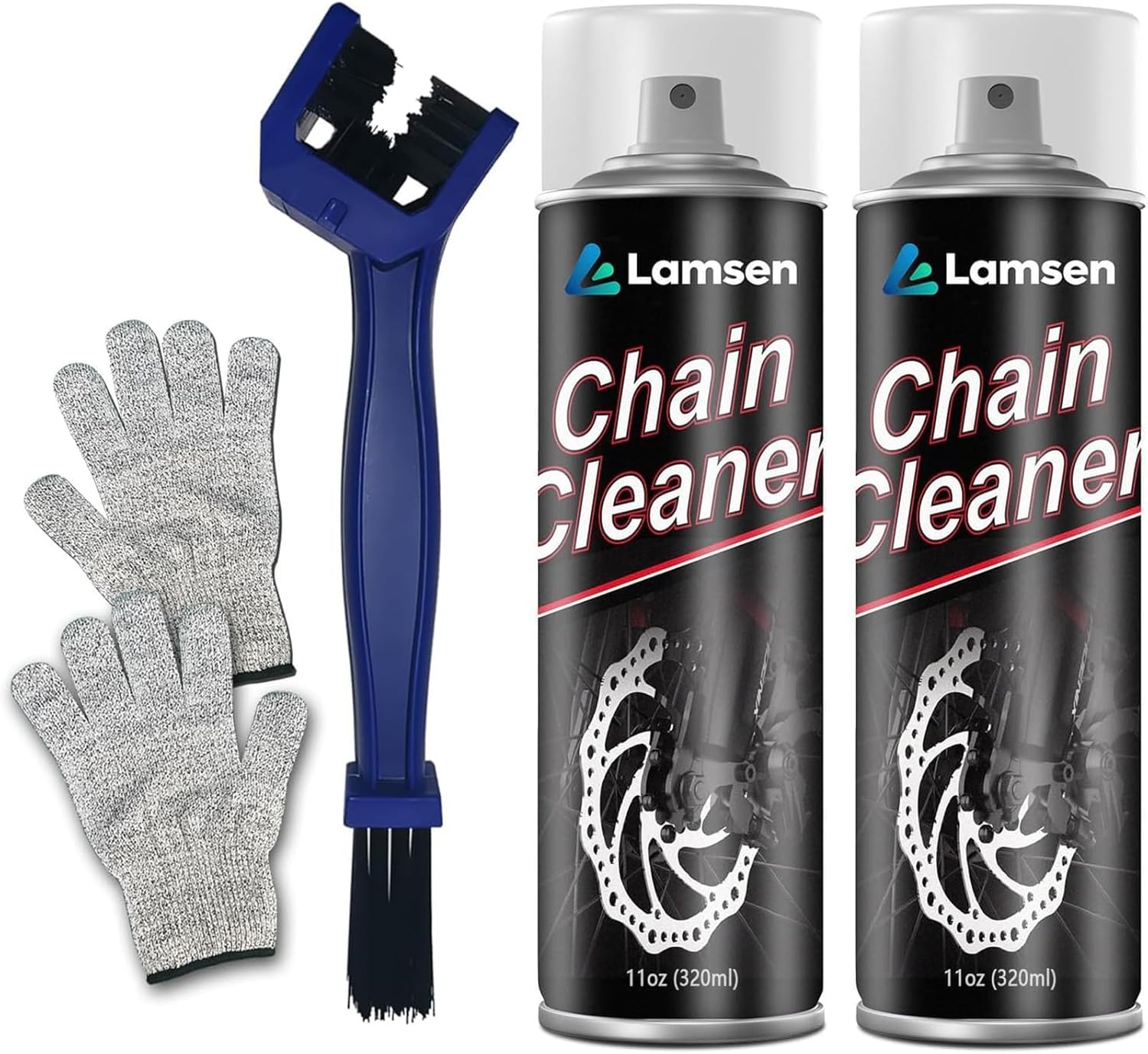 Skiennix Chain Cleaner Spray - Professional 11oz Bike & Motorcycle Cleaning Kit with Brushes & Gloves