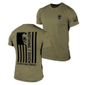 Gymreapers Valor Moisture Wicking T-Shirts for Men - Short Sleeve Workout Gym Shirts - Running Athletic Tees & Dry Fit Tshirt Military Green