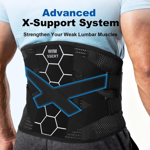 Back Brace for Lower Back Pain Relief, Heavy Duty Support with Ergonomic Support System, Breathable & Adjustable Lumbar Support Belt for Men & Women, Herniated Disc, Sciatica, Arthritis (L/XL)