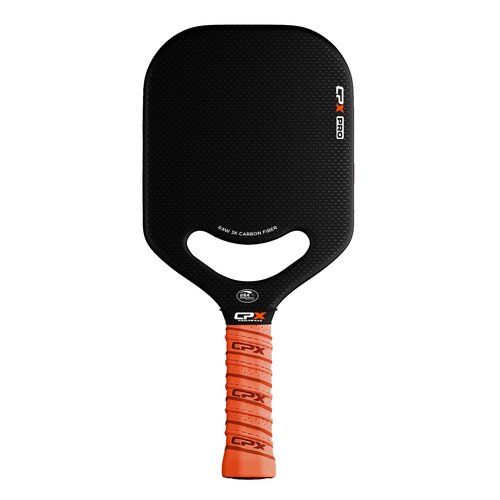 CPX Pro Carbon Fiber Pickleball Paddle - Professional Grade, Matte Finish, Honeycomb Core, Tennis Style Grip - Edgeless Paddle Designed in Chicago, USA (Black, Pro)