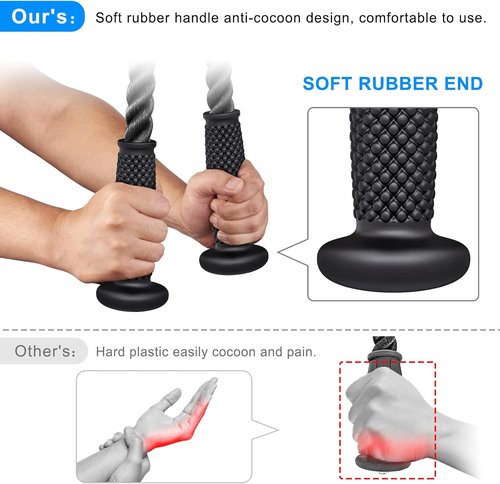 Kipika Tricep Pull Down Attachment - Cable Machine Accessory for Home Gym | Durable & Versatile Fitness Tool
