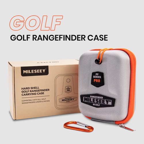 MiLESEEY Golf Rangefinder Case Hard Shell Case for Golf Range Finder Compatible with Bushnell, Callaway & Tectectec - Universal Range Finder Case Box - EVA Bag with Carabiner Belt Clip (With Magnet)