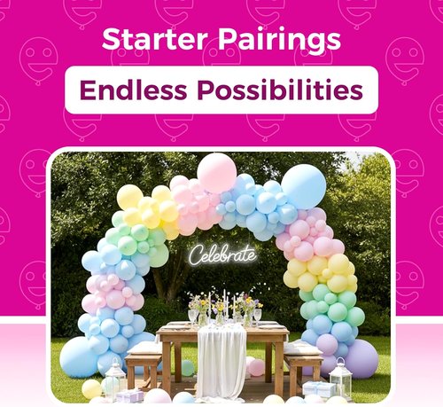 Bezente Pastel Balloons - 100 Pack 12-Inch Round Latex Helium Balloons for Easter & Birthday Parties