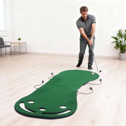 BALAPET Adjustable Slope Putting Green Indoor with 4 Airbag, Multi-Functional Putting Green Mats Set, Golf Putting Training Aid Improve Your Putting Stroke