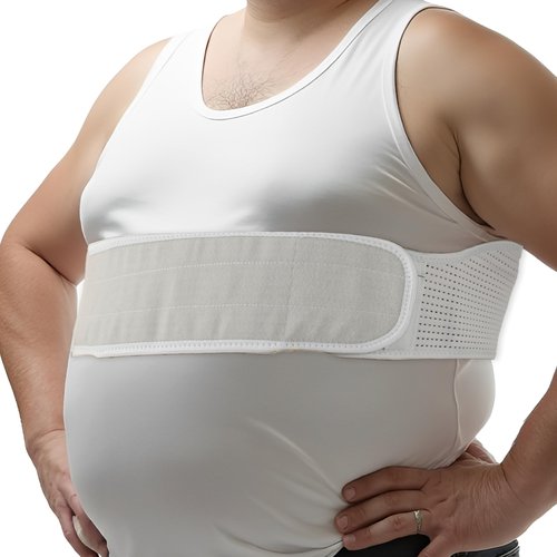 King Mills Plus Size Rib Brace for Women & Men – Extra Long Rib Compression Wrap, Large Size Cracked Ribs Support for Costochondritis Relief, Bruised, or Flared Ribs (fits 50”-55”)