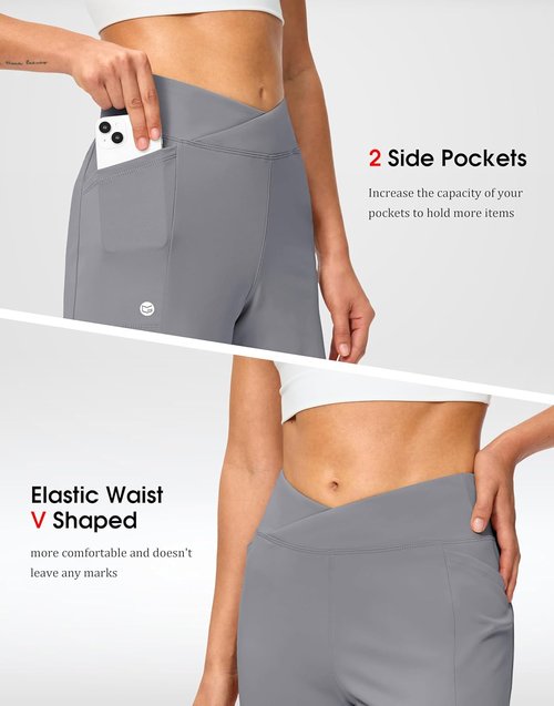 G Gradual Women's Athletic Shorts - 6" High Waisted Stretchy Bermuda Shorts | Quick Dry Summer Casual Wear