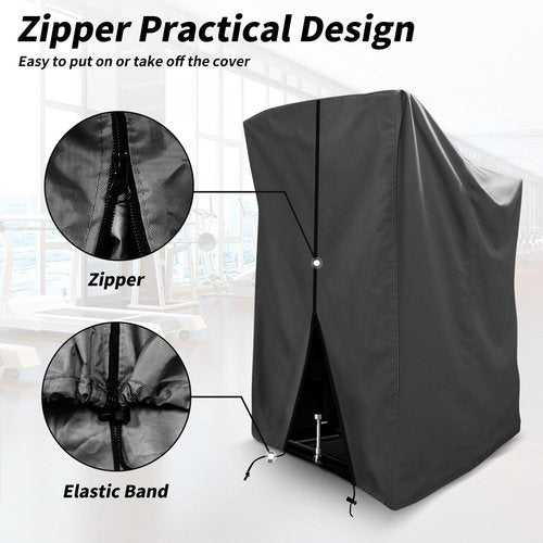 XYZCTEM Treadmill Cover, Dustproof Waterproof Folding Treadmill Cover, Fit for Most Indoor Outdoor Sunscreen Fold-able Treadmills, Black