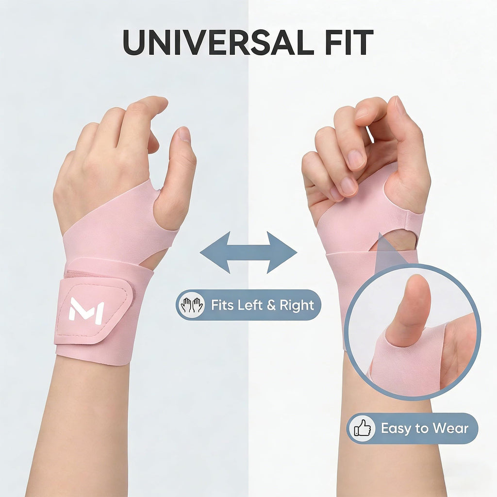 joxipe Ultra Thin wrist brace(2 Pack) Thin Wrist Brace for Carpal Tunnel & TFCC Support – Breathable Compression Wrist Wrap for Tendonitis, Arthritis & Repetitive Strain, Fits Left or Right Hand (Pink)