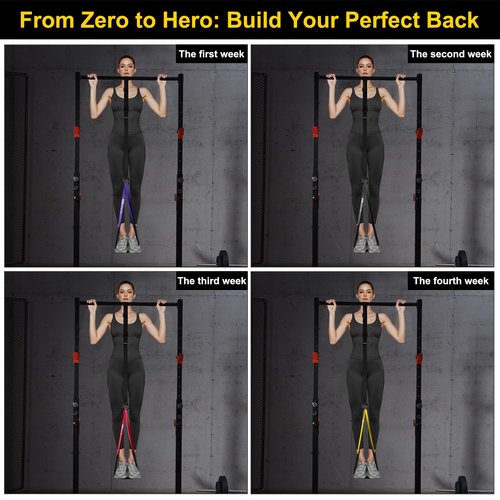 Ally Peaks Pull Up Assistance Bands，Heavy Duty Resistance Band for Pull Up Bar，Adjustable Weight/Size with Fabric Feet/Knee Rest Pull up bands,Up to 410lbs Assistance，resistance bands and assist bands