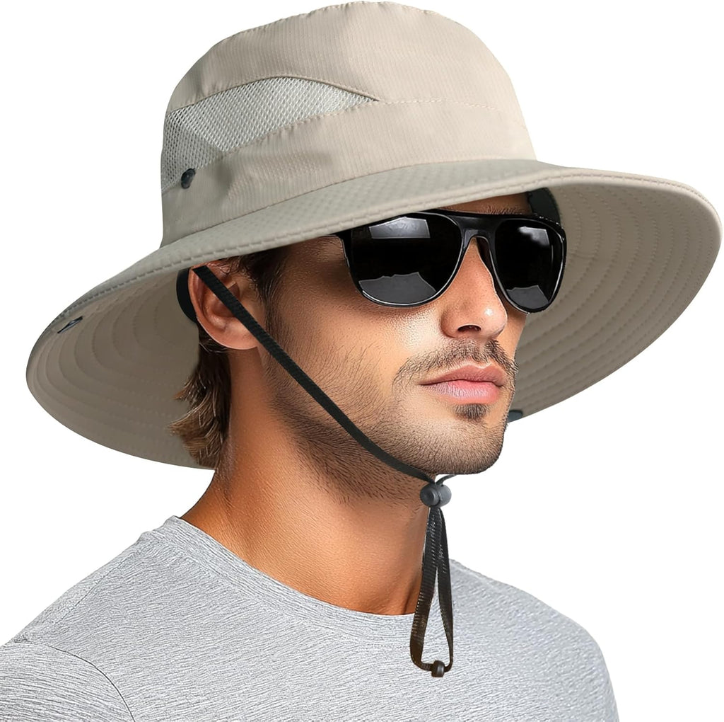 PFFY Sun Bucket Hat - 3” Wide Brim UPF 50+ Protection for Men & Women | Perfect for Fishing & Beach