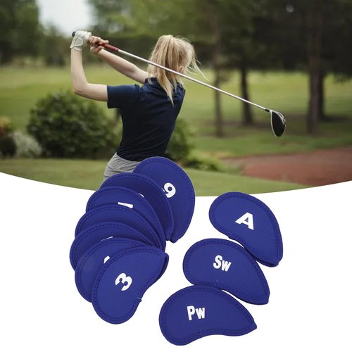 Luqeeg Number Neoprene Iron Covers Set, 10PCS Iron Covers, Iron with Number Iron Rod Sleeve Sleeve Protective Case Suitable for Most Clubs