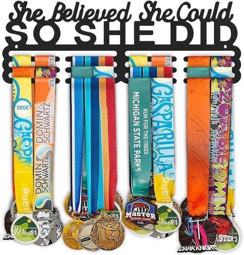 Dafftos Medal Hanger - Wall-Mounted Ribbon Holder & Display Frame for Medals - Easy Installation