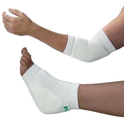 TIDI 6224L Posey Heel and Elbow Protectors with Foam Pads ― Large ― White ― One Pair of Heel and Elbow Protectors for Protection Against Abrasions ― Home Healthcare ― Medical Supplies