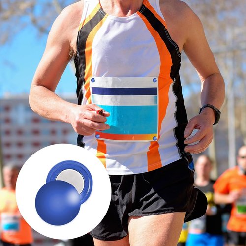 10 Pairs Magnetic Race Bib Clips, Marathon Essentials Race Number Buckle Running Bib Magnets Pins Holder for Runners Field Triathlon Cycling Competition