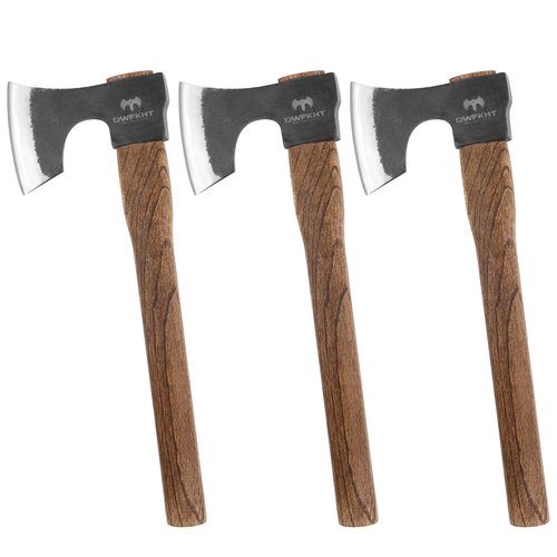 16.5" Throwing Axe, 3 Pack Throwing Axe Set with 1065 High Carbon Steel & Beech Wood Handle, Perfect for Axe Throwing Games, Competition and Recreation, Ideal Gift for Men (Black)