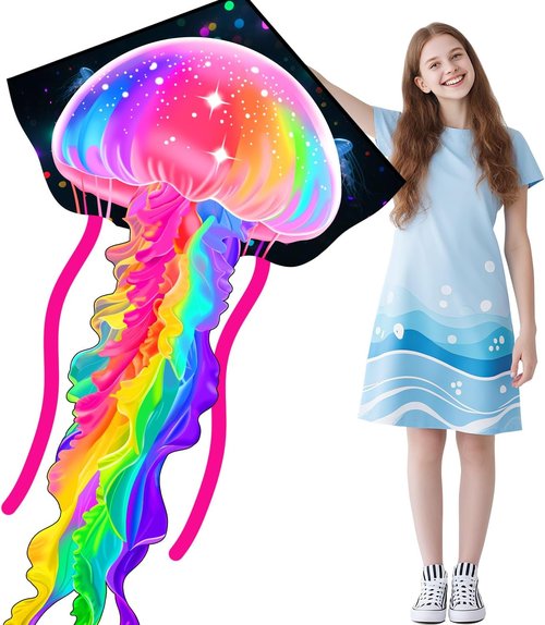 Large Easy-to-Fly Kite for Kids & Adults - Perfect for Outdoor Fun, Beach & Park Activities