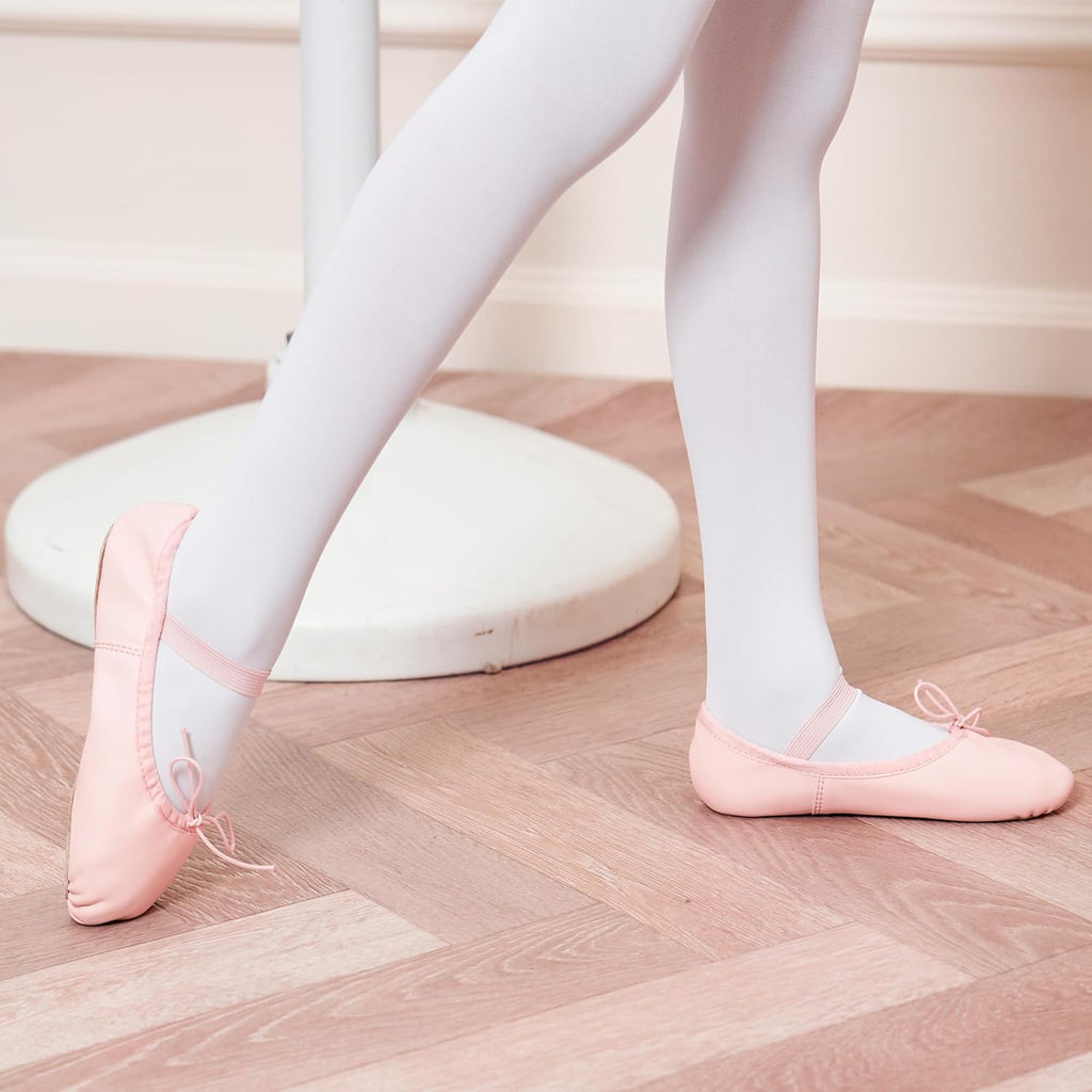 STELLE Ballet Shoes - PU Leather Dance Slippers for Girls & Boys | Toddler to Big Kid Sizes