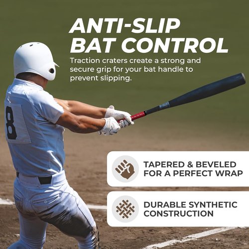 Hot Glove Mega Wrap Bat Grip - 1.5mm Tacky Design for Enhanced Control and Comfort