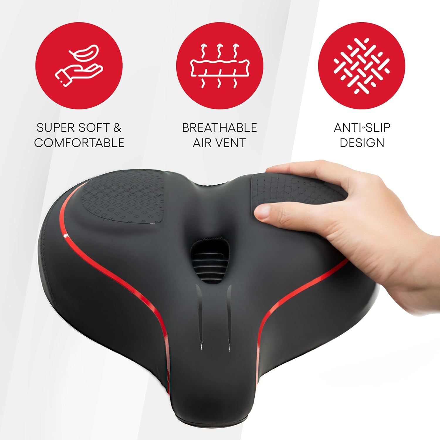 Peloton Replacement Extra Wide Seat - Oversized Cushion for Men & Women | Compatible with Bike & Bike+