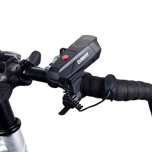 DAWAY A14 110dB Electric Bike Horn - 5 Sound Modes, Loud Bicycle Handlebar Alarm Bell with Free Screwdriver, Ideal Gift for Kids & Adults - Safe & Easy Cycling Alert