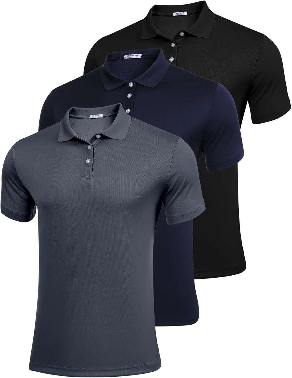 PINSPARK Golf Polo Shirt - Quick Dry Short Sleeve Slim Fit Casual Summer Wear for Men