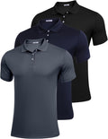PINSPARK Golf Polo Shirt - Quick Dry Short Sleeve Slim Fit Casual Summer Wear for Men