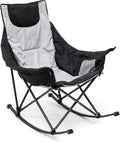 SUNNYFEEL Oversized Rocking Camping Chair - Fully Padded High Back Recliner with Side Pocket | 500 LBS Capacity
