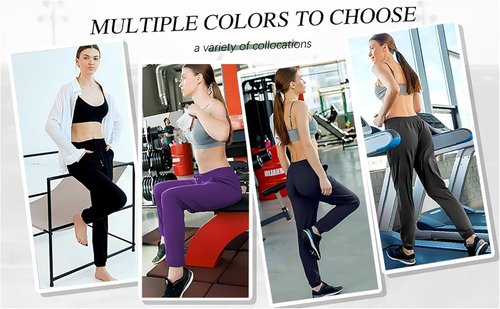 Ludomi Women's Joggers - Comfortable Drawstring Sweatpants with Pockets for Lounging & Workouts