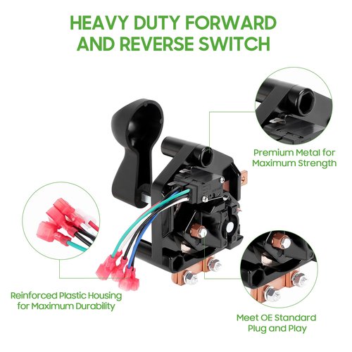 10L0L Heavy Duty Forward Reverse Switch Assembly for Club Car DS 1984-2005 36V Golf Cart, with Handle, Micro Switch, OEM# 1011997 1014808 1012987
