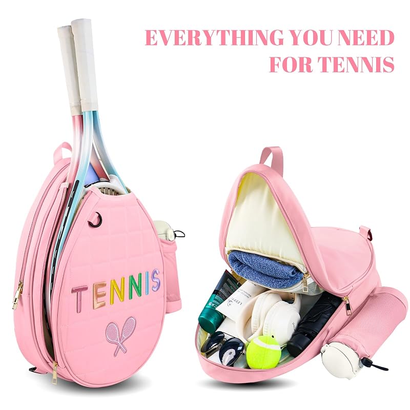 Pink Tennis Bag for Women Crossbody Sling Backpack - NZNDB