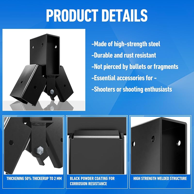 2x4 Target Stand Kit – Heavy-Duty Saw Horse Brackets (2 Pack) for Shooting & Archery