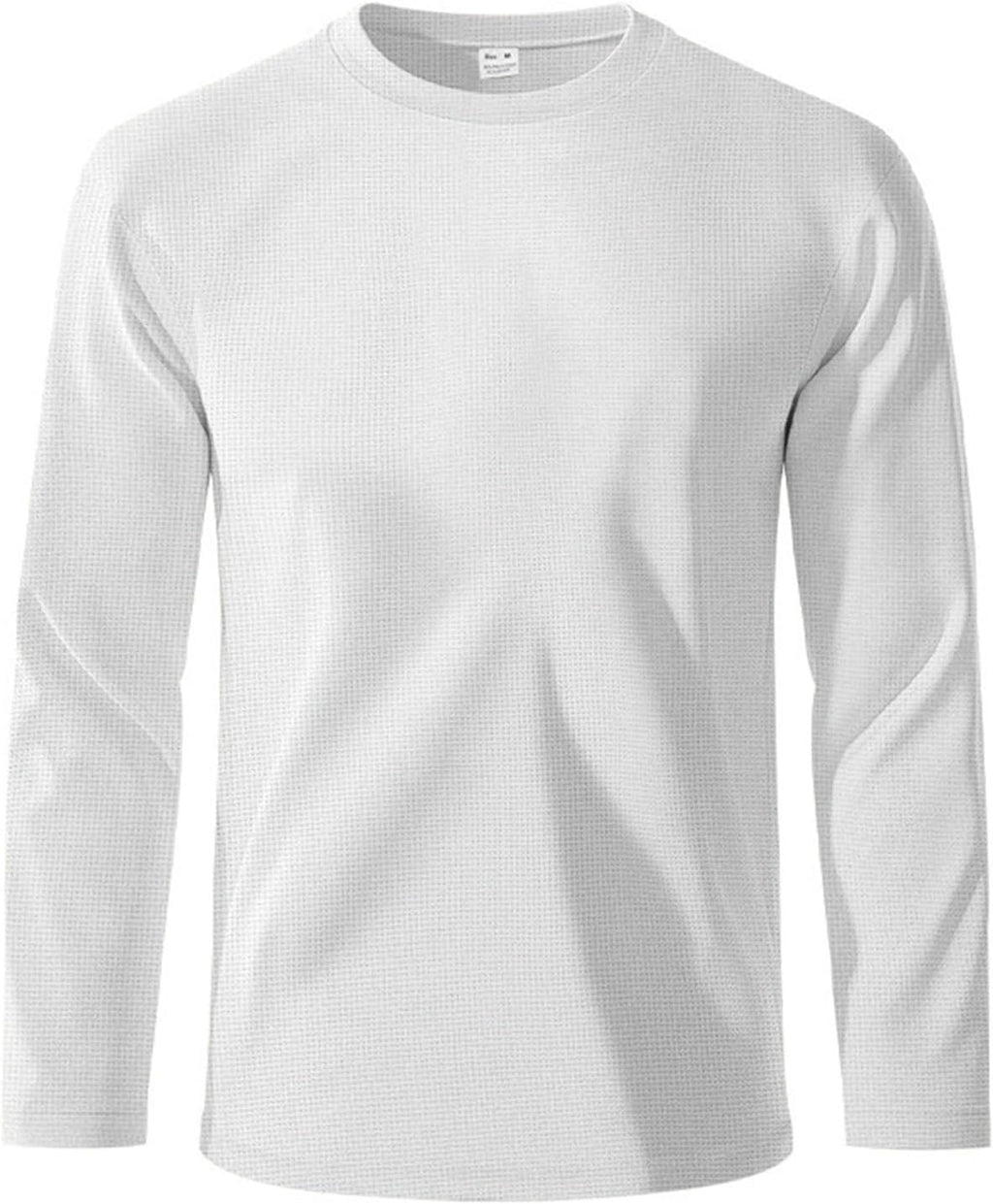Skiennix Waffle Knit T-Shirt - Soft Long Sleeve Crewneck for Men | Casual Lightweight Pullover