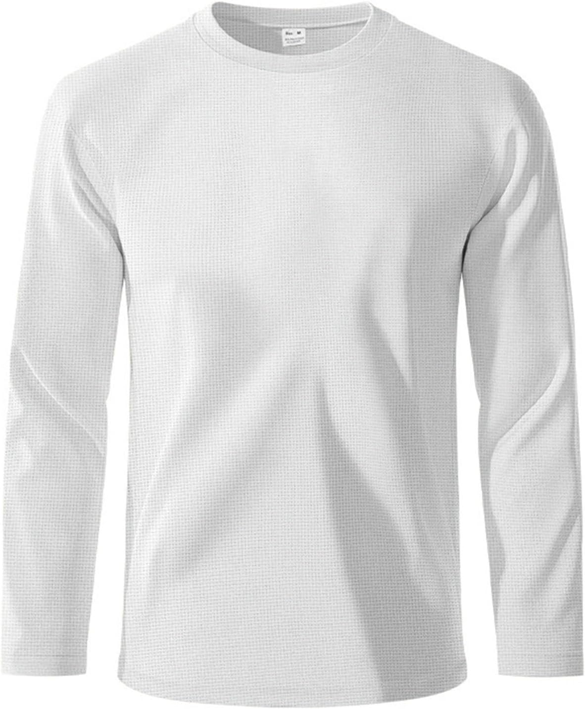Skiennix Waffle Knit T-Shirt - Soft Long Sleeve Crewneck for Men | Casual Lightweight Pullover