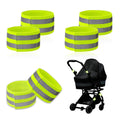 Skiennix Reflective Bands - High Visibility Elastic Reflectors for Strollers | 6-Pack for Night Safety
