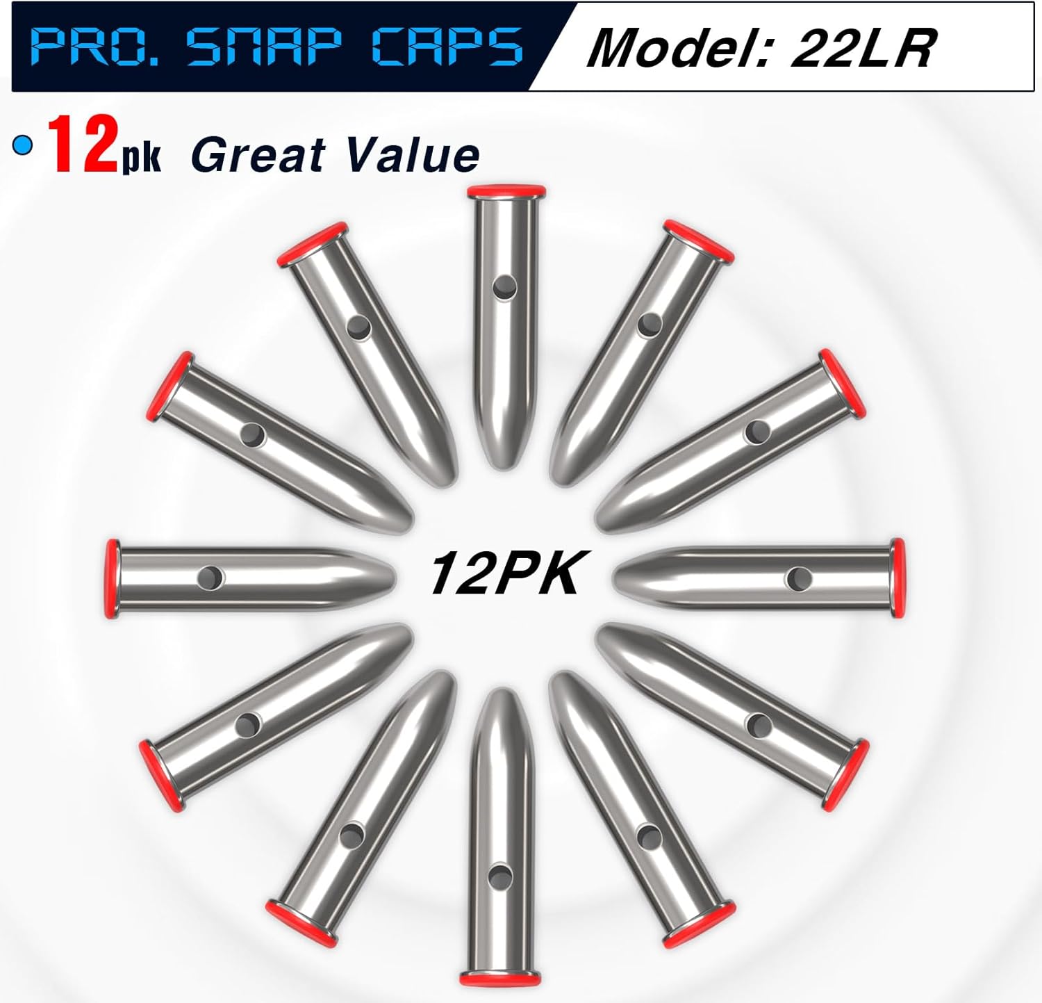 Snap Caps | Reusable Training Dummy Rounds for Safe Dry Fire Practice - Realistic Weight