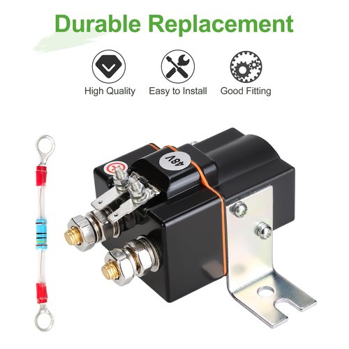 10L0L 48V Golf Cart Albright Solenoid and Resistor Assembly Compatible with Club Car DS 1995-up & Precedent 2004-08 Golf Cart Part Replaces OEM# 101908701 102774701 1014947