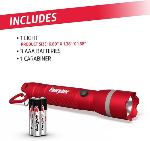 Energizer R-300 LED Flashlight - Bright, Durable Emergency Light | IPX4 Water Resistant, Batteries Included