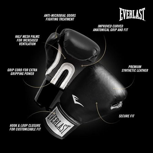 Everlast Prostyle 2 Boxing Gloves - Secure Fit Training Gloves for Men & Women | Heavy Bag & Speedbag Use